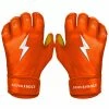 Bruce Bolt PREMIUM PRO Short Cuff Batting Gloves | ORANGE -APPAREL Sales Store premium pro short cuff batting gloves orange brucebolt 362485