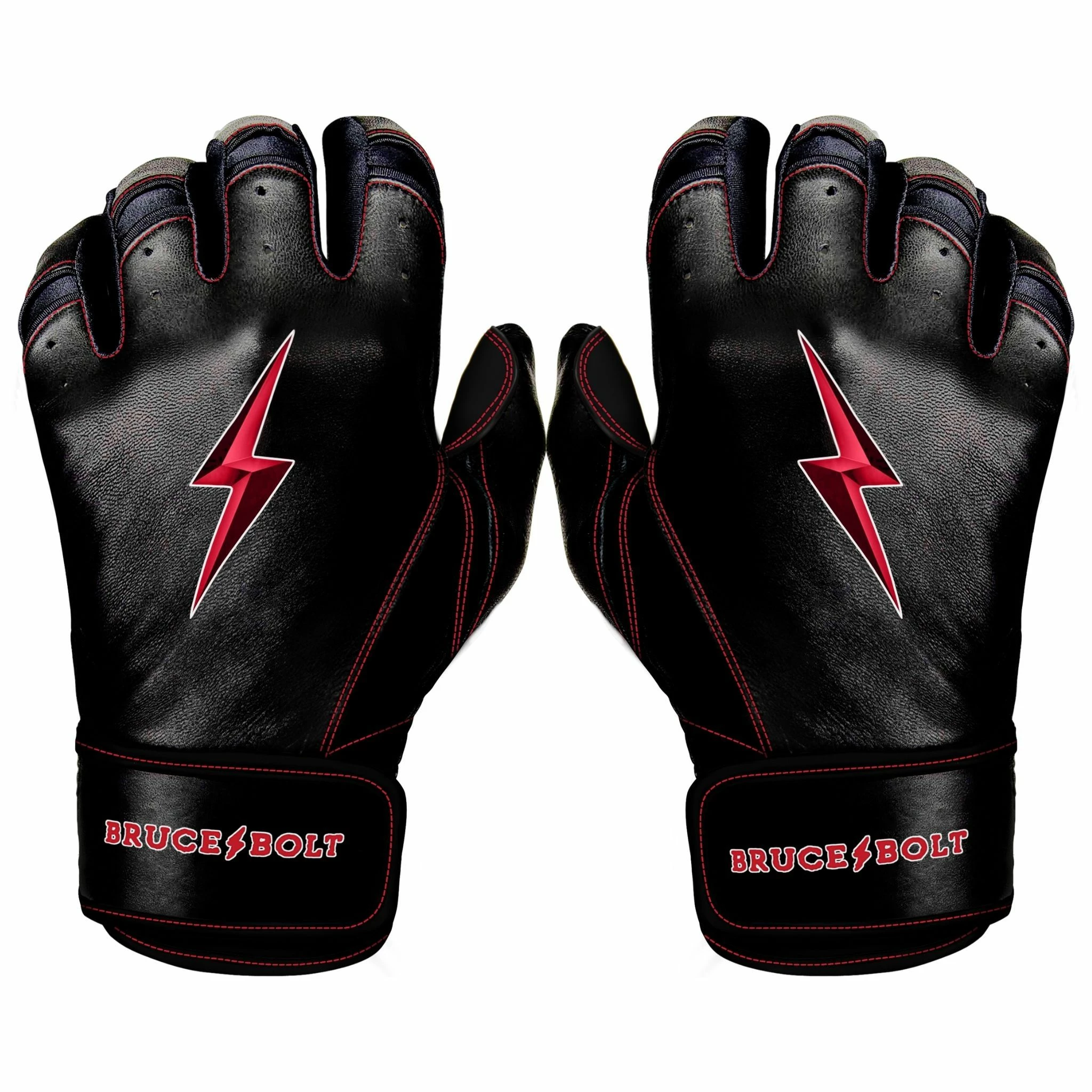 Bruce Bolt PREMIUM PRO TC42 Series Short Cuff Batting Gloves | BLACK 3 Bruce Bolt PREMIUM PRO TC42 Series Short Cuff Batting Gloves | BLACK